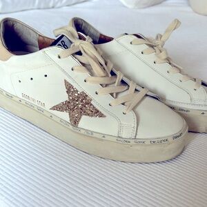 Golden Goose Hi Star Deluxe Brand size 38 sneakers worn once